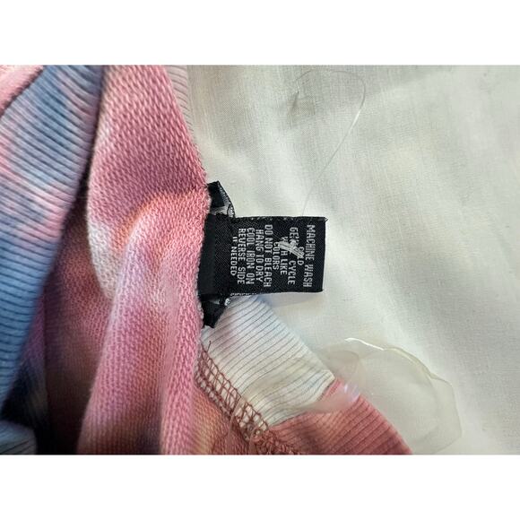 Rue 21 dress with a tie-dye pattern in pink, blue, and white short sleeves med - Picture 5 of 9